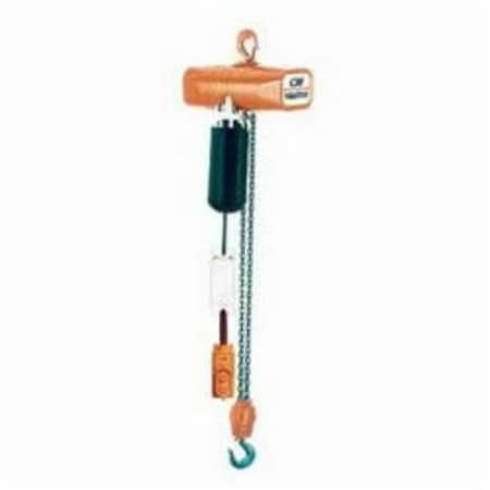 Cm Electric Chain Hoist, Series Valustar, 2 Ton, 5 Ft, 10 Ft Lifting Height, 8 Fpm Lift Speed, 2212 2410